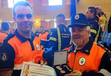 Breogán López, reconocido por sus 25 años en Protección Civil de A Rúa