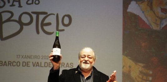 Luis Paadín, enólogo y sumiller, en la Festa do Botelo de O Barco de Valdeorras