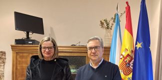 Luis Menor, presidente de la Diputación de Ourense y María del Carmen González
