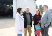 Manuel Pardo visitó las instalaciones de la brigada ambiental de la Agrupación Larouco-O Bolo Manuel Pardo, delegado de la Xunta en la sede de la Agrupación Ambiental de Larouco-O Bolo