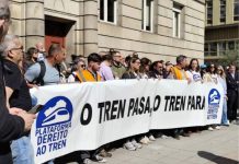La Plataforma Dereito ao Tren valora la recuperación de la parada matutina del AVE en A Gudiña pero seguirá movilizándose