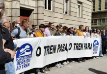 La Plataforma Dereito ao Tren valora la recuperación de la parada matutina del AVE en A Gudiña pero seguirá movilizándose