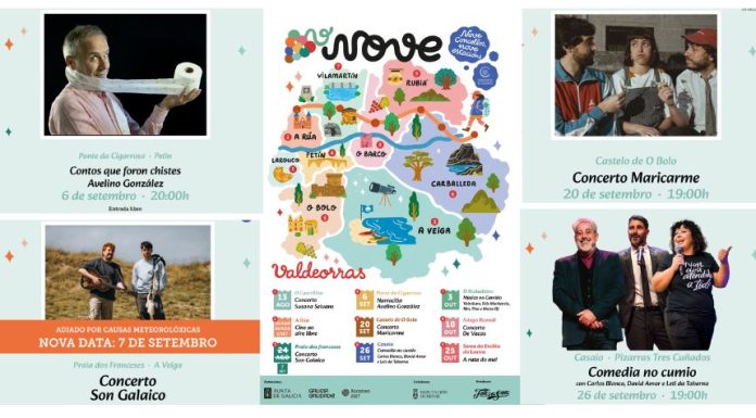 V NOVE completa o seu programa con tres novas citas en Vilamartín, O Barco e Rubiá