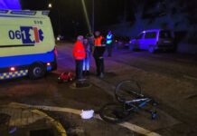 Atropello de un ciclista en A Rúa