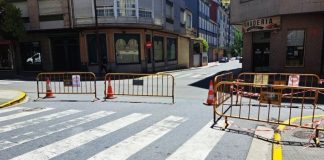 calle Santa Rita, obras de saneamiento