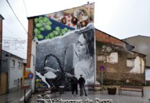 Puesta de largo del nuevo mural de Orde Caos promovido por el CCA O Barco