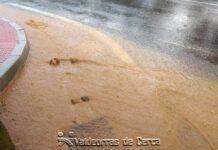 Una tromba de agua causa inundaciones en A Rúa